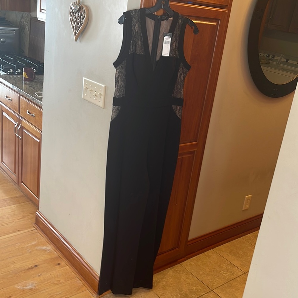 Black Lacey BCBG jumpsuit NWT size 12